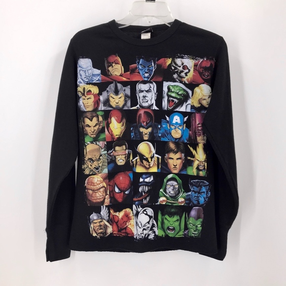 Marvel Other - Marvel Graphic Thermal Black Long Sleeve Shirt